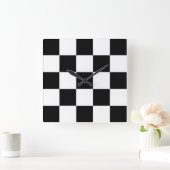 CHECKERBOARD WALL CLOCK VIERKANTE KLOK (Huis)