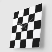 CHECKERBOARD WALL CLOCK VIERKANTE KLOK (Hoek)