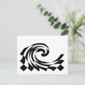 Checkerboard Wave Briefkaart (Staand voorkant)