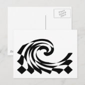 Checkerboard Wave Briefkaart (Voorkant / Achterkant)