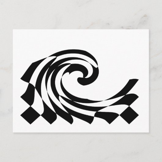 Checkerboard Wave Briefkaart (Voorkant)