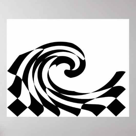 Checkerboard Wave Poster (Voorkant)