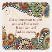 Checkerboard Whimsy Bevestiging Stickers (Voorkant)