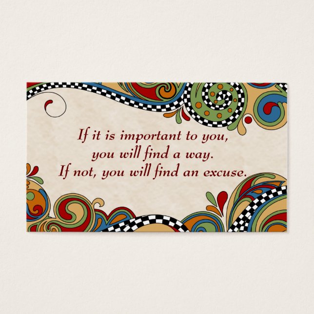 Checkerboard Whimsy bevestiging / Visitekaartjes (Voorkant)