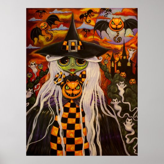 Checkerboard Witch Poster (Voorkant)