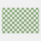 Checkerboard Yellow Pink Green Preppy Retro Fun Inpakpapier Vel (Voorkant 3)