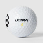 Checkerboard Zwart-Wit Aangepast Initiaal Golfballen (Logo)
