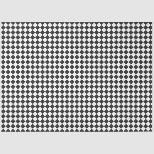 Checkerboard Zwart Wit Multi gebruik Fun Tissuepapier (Voorkant)