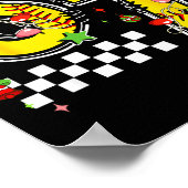 Checkered 67 Softball Santa Hat Christmas Six Seve Poster (Hoek)