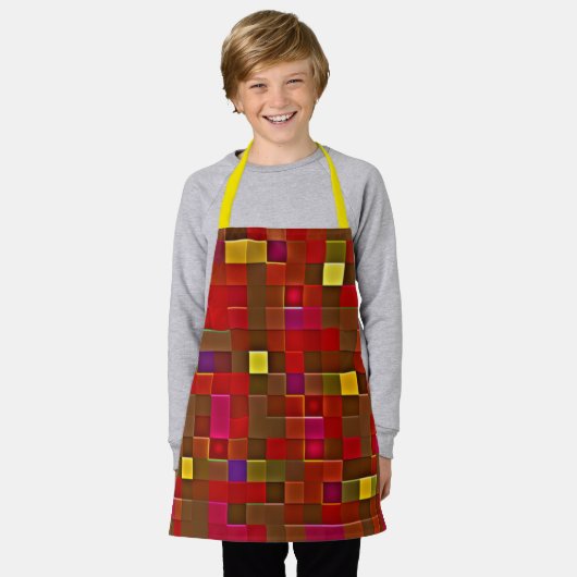 "Checkered Affair" Small Apron Schort (Gedragen)