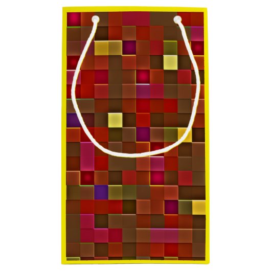 "Checkered Affair" (Small) Gift Bag Klein Cadeauzakje (Achterkant)