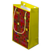 "Checkered Affair" (Small) Gift Bag Klein Cadeauzakje (Achterkant Gekanteld)