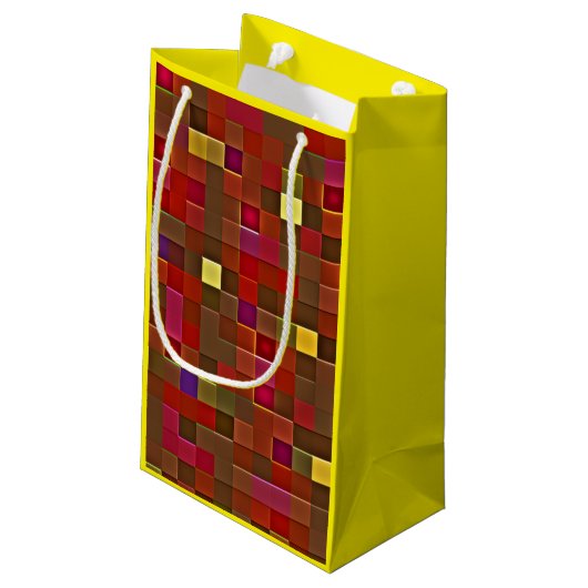 "Checkered Affair" (Small) Gift Bag Klein Cadeauzakje (Achterkant Gekanteld)
