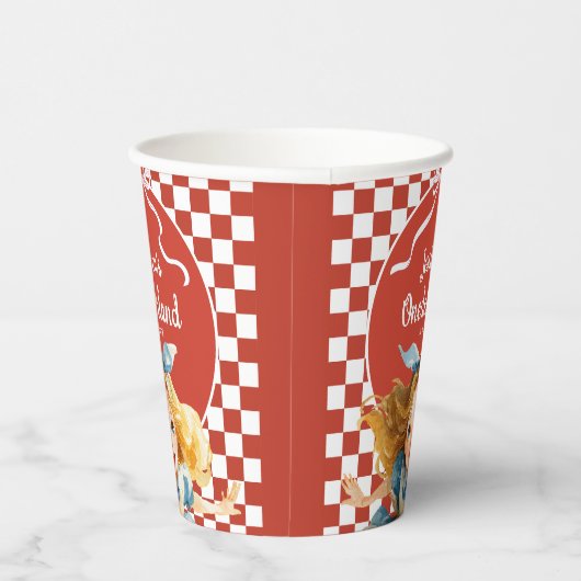 Checkered Alice in ONEDERLAND 1st Birthday Party Papieren Bekers (Rechts)