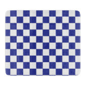 Checkered Blue and White  Snijplank (Voorkant)