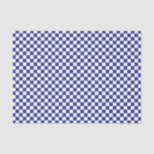 Checkered Blue and White  Tissue Paper Tissuepapier (Voorkant)