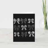 Checkered Bow Coquette Funny Gift Tee Women, Men  Kaart (Voorkant)