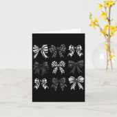 Checkered Bow Coquette Funny Gift Tee Women, Men  Kaart (Gele Bloem)