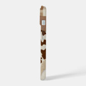 Checkered Brown Wavy Mocha Aesthetic Cow Print Cut iPhone 15 Case (Linkerkant)