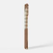 Checkered Brown Wavy Mocha Aesthetic Cow Print Cut iPhone 15 Case (Rechterkant)