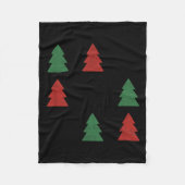 Checkered Christmas Tree Graphic Crewneck Swea Fun Fleece Deken (Voorkant)