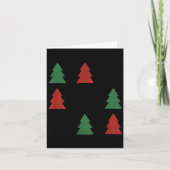 Checkered Christmas Tree Graphic Crewneck Swea Fun Kaart (Voorkant)
