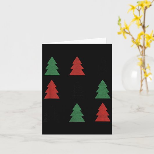 Checkered Christmas Tree Graphic Crewneck Swea Fun Kaart (Gele Bloem)