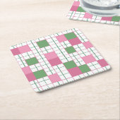 Checkered Coaster Kartonnen Onderzetters (Schuin)