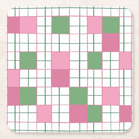 Checkered Coaster Kartonnen Onderzetters (Voorkant)