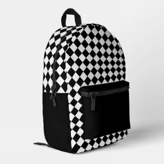 Checkered Design Backpack Bedrukte Rugzak