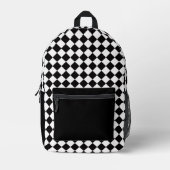Checkered Design Backpack Bedrukte Rugzak (Voorkant)