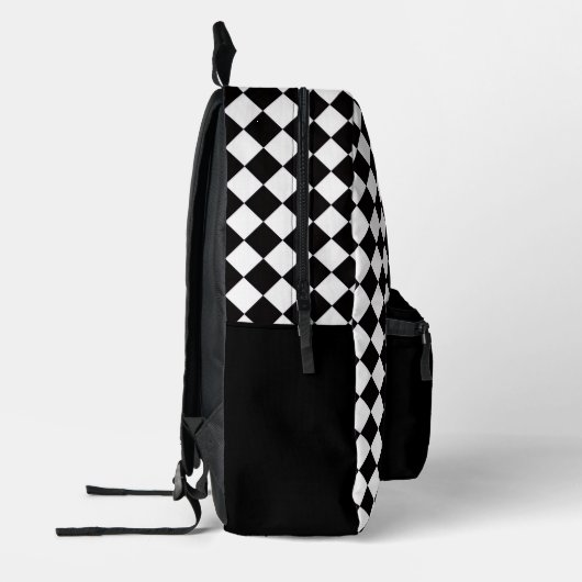 Checkered Design Backpack Bedrukte Rugzak (Links)