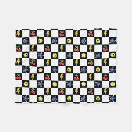 Checkered Dude Blanket Fleece Deken (Voorkant (Horizontaal))