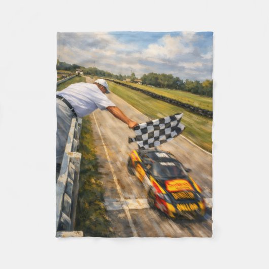 Checkered Flag Blanket Fleece Deken (Voorkant)