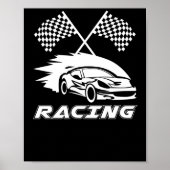 CHECKERED FLAG CAR RACING POSTER (Voorkant)