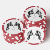 Checkered Flag Design Poker Chips (Opstapeling)