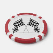 Checkered Flag Design Poker Chips (Enkel)
