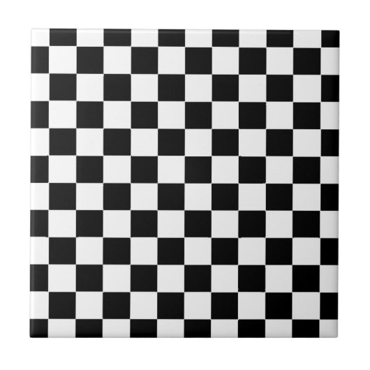 Checkered Flag Racing Chess Checkers Chessboard Tegeltje (Voorkant)