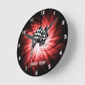 Checkered Flag; red Ronde Klok (Hoek)