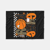 Checkered Game Day Basketball Srts Lover Men Women Fleece Deken (Voorkant (Horizontaal))