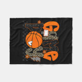 Checkered Game Day Basketball Srts Lover Men Women Fleece Deken (Voorkant (Horizontaal))