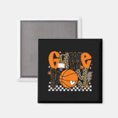 Checkered Game Day Basketball Srts Lover Men Women Magneet (Voorkant / Achterkant)