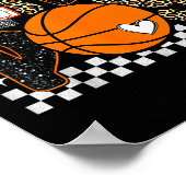 Checkered Game Day Basketball Srts Lover Men Women Poster (Hoek)