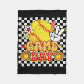 Checkered Game Day Cute Coquette Bow Softll Women  Fleece Deken (Voorkant)