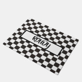 CHECKERED GARAGE DEURMAT (Schuin)