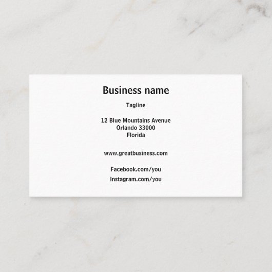 Checkered & Geometric Black White Shapes Visitekaartje (Achterkant)