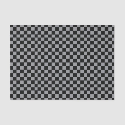 Checkered Gray and Black Tissuepapier (Voorkant)