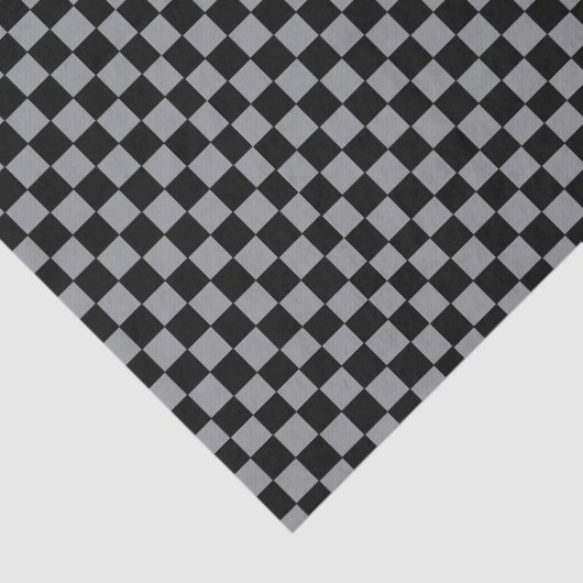 Checkered Gray and Black Tissuepapier (Detail)