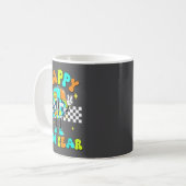 Checkered Happy New Year 2026 Disco Ball New Year  Koffiemok (Voorkant links)