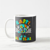 Checkered Happy New Year 2026 Disco Ball New Year  Koffiemok (Links)